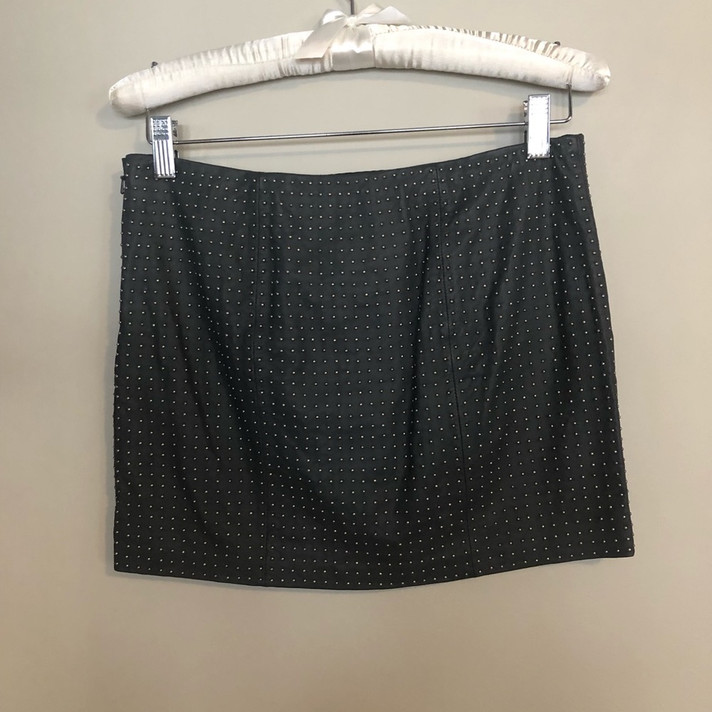 Haute Hippie Studded Leather Miniskirt XS